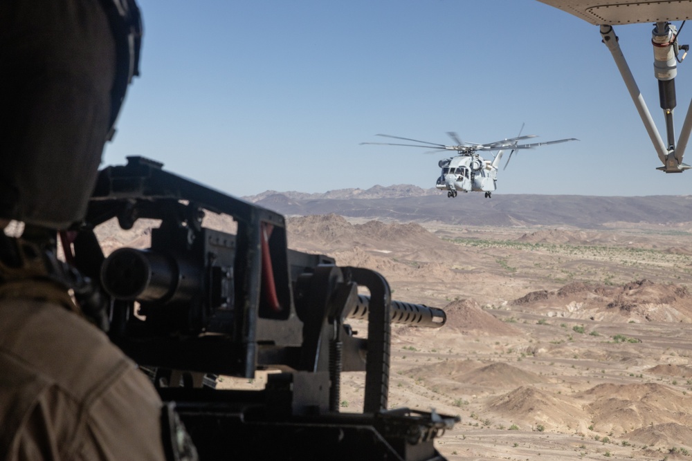 All in a day's work: U.S. Marines perform terrain flying, aerial gunnery and external heavy lifts with CH-53K King Stallion