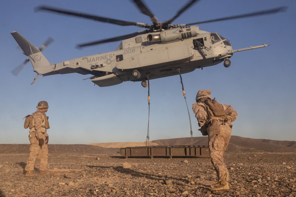 All in a day's work: U.S. Marines perform terrain flying, aerial gunnery and external heavy lifts with CH-53K King Stallion