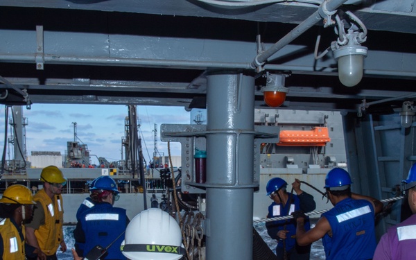 USS Ronald Reagan (CVN 76) conducts fueling-at-sea with USNS Rappahannock (T-AO 204)