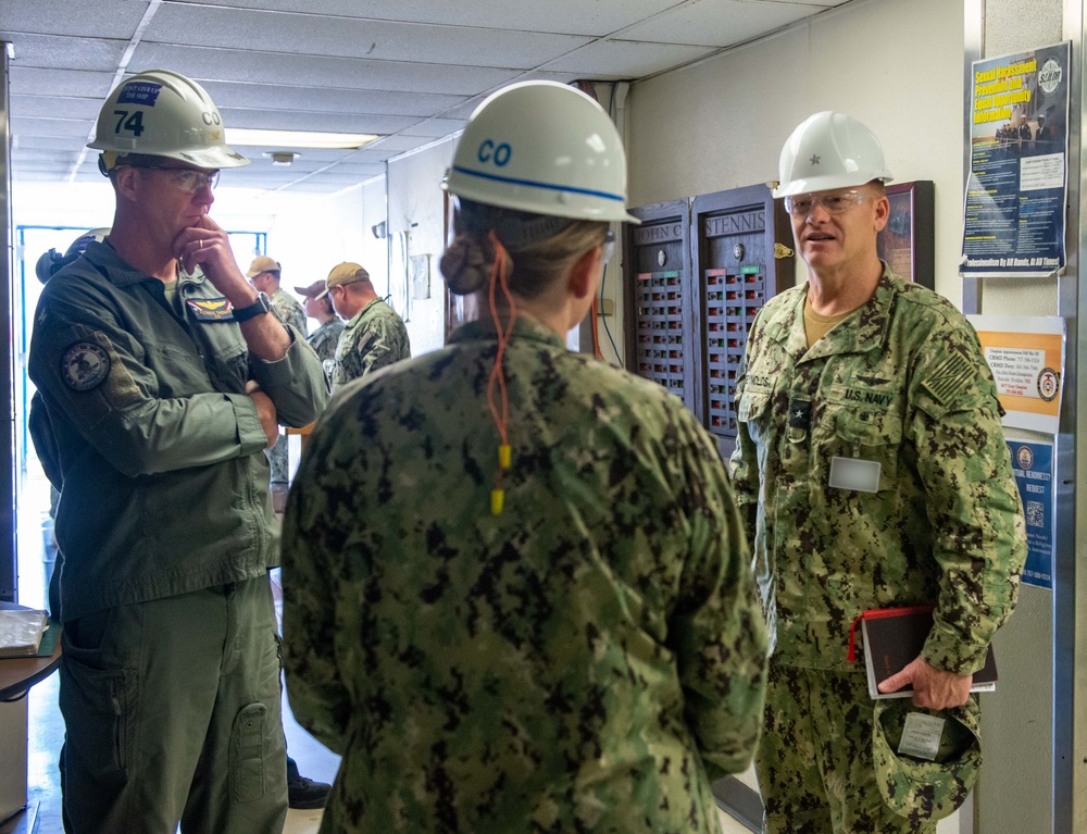 Rear Adm. Ben Reynolds visits USS John C. Stennis