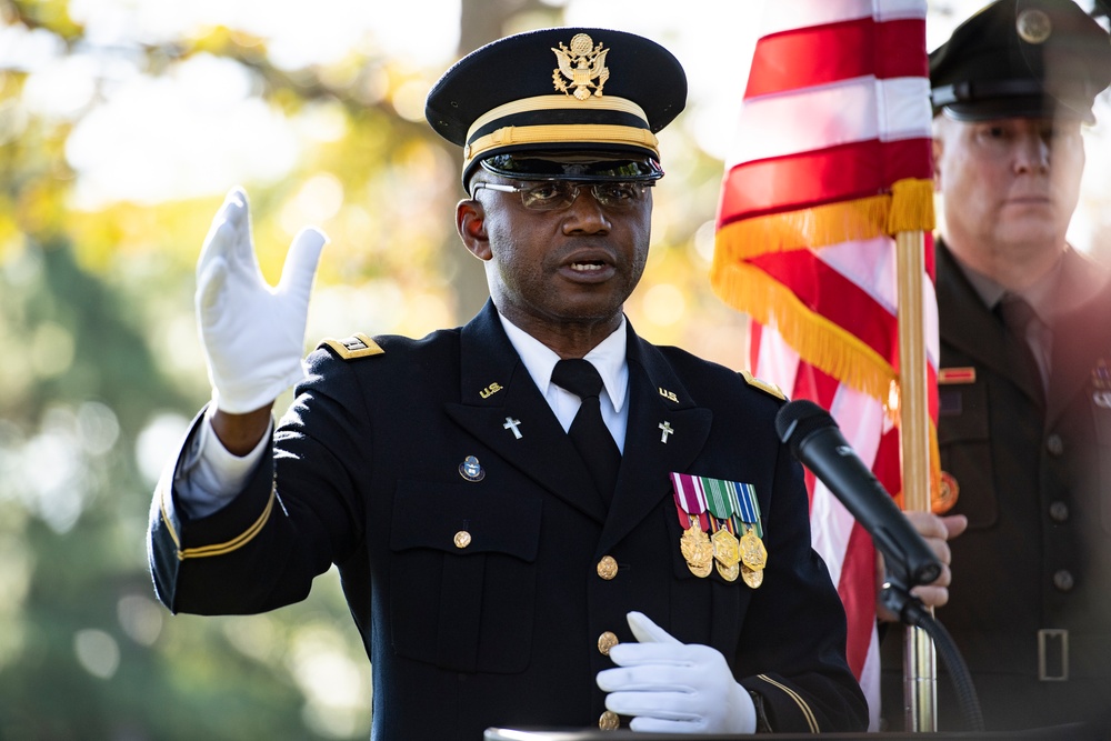 A Posthumous Badge and Medal Presentation Ceremony is Held for U.S. Army Staff Sgt. Waverly Woodson Jr. in Section 69