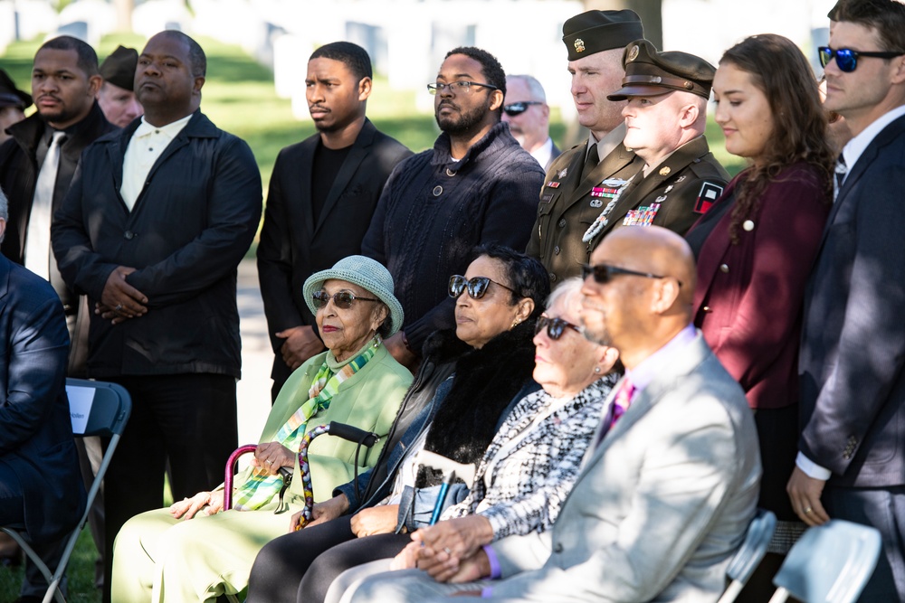 A Posthumous Badge and Medal Presentation Ceremony is Held for U.S. Army Staff Sgt. Waverly Woodson Jr. in Section 69