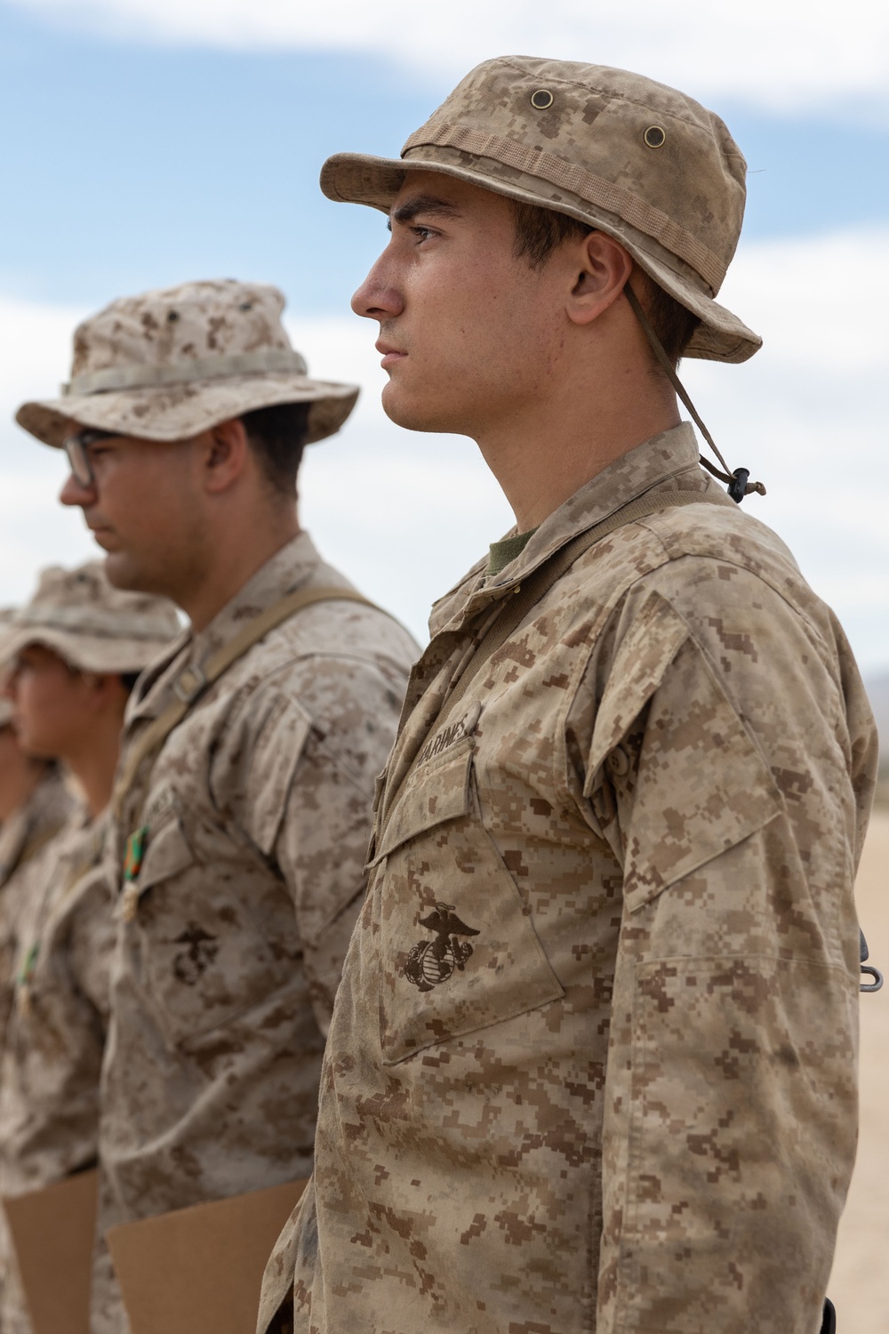 Marines with 1ST LAR receive achievement awards for their exceptional work during a concurrent exercise