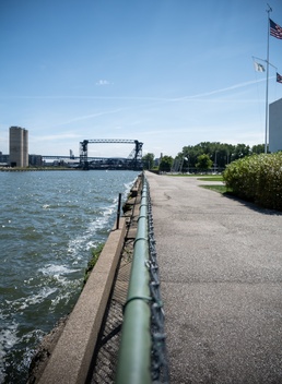 USACE Buffalo District Commander, Lt. Col. Krug and Leadership Tour Cleveland West Pier &amp; West Breakwater