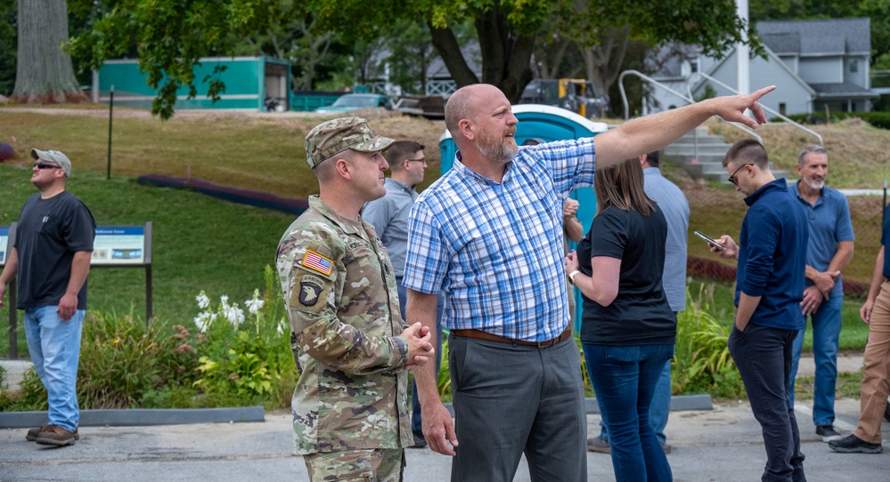 USACE Buffalo District Commander LTC Krug Ohio Tour August 2023