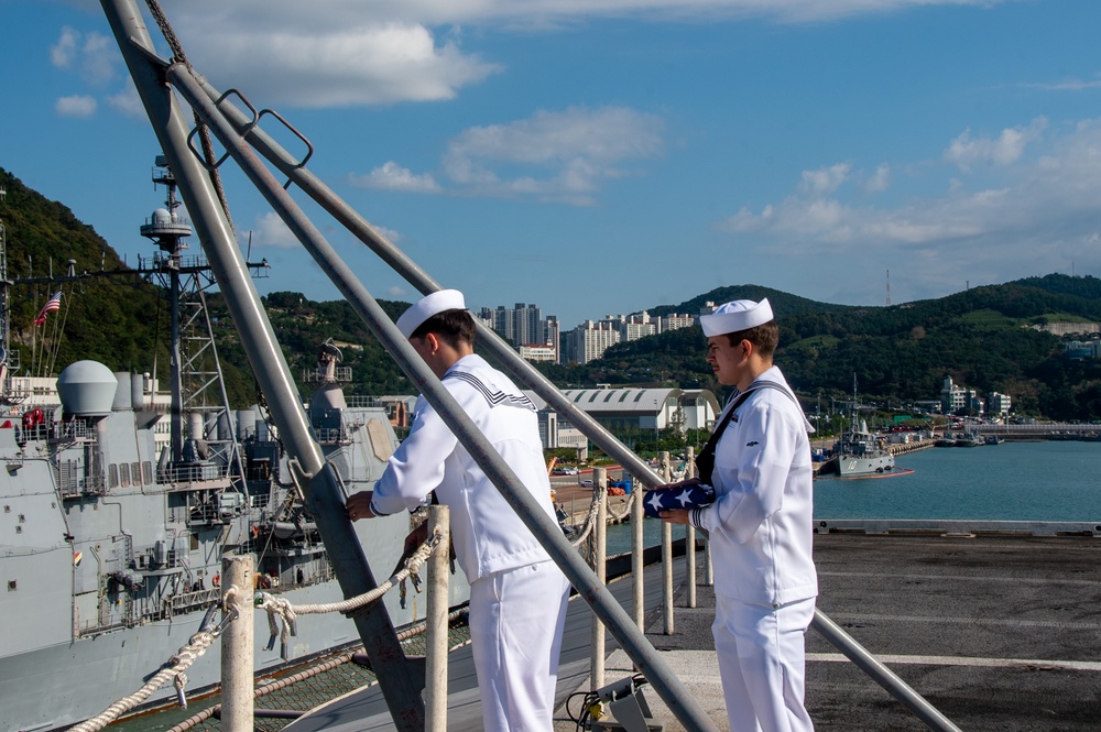 USS Ronald Reagan (CVN 76) arrives in Busan, Republic of Korea for scheduled port visit