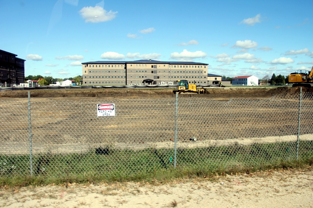 Infrastructure, excavation work underway for construction of third $28.08 million, four-story, 60,000-square-foot barracks at Fort McCoy