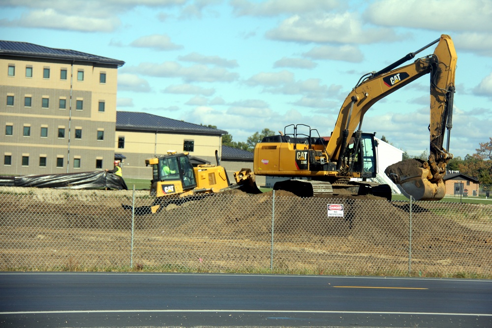 Infrastructure, excavation work underway for construction of third $28.08 million, four-story, 60,000-square-foot barracks at Fort McCoy