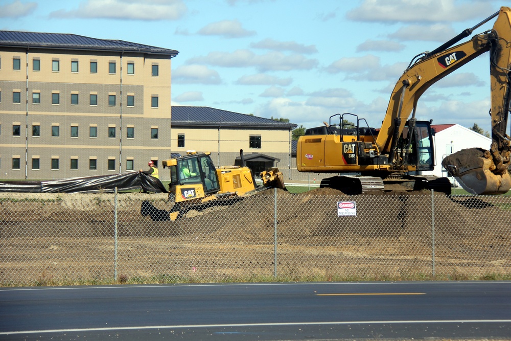 Infrastructure, excavation work underway for construction of third $28.08 million, four-story, 60,000-square-foot barracks at Fort McCoy