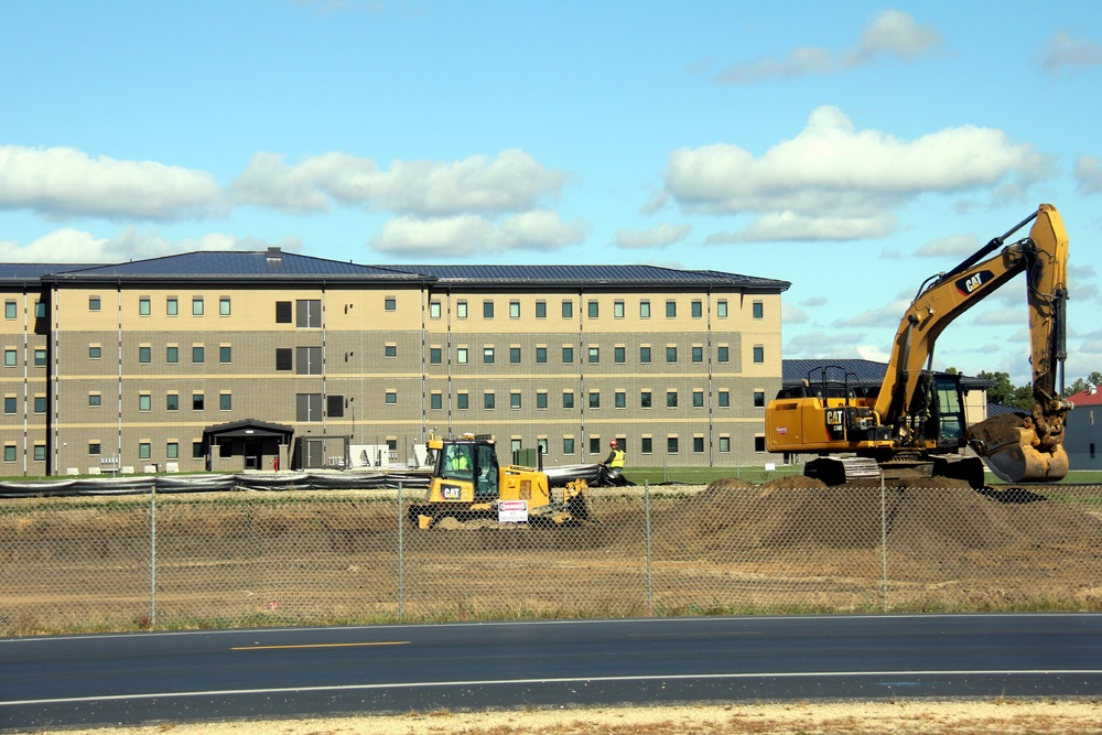 Infrastructure, excavation work underway for construction of third $28.08 million, four-story, 60,000-square-foot barracks at Fort McCoy