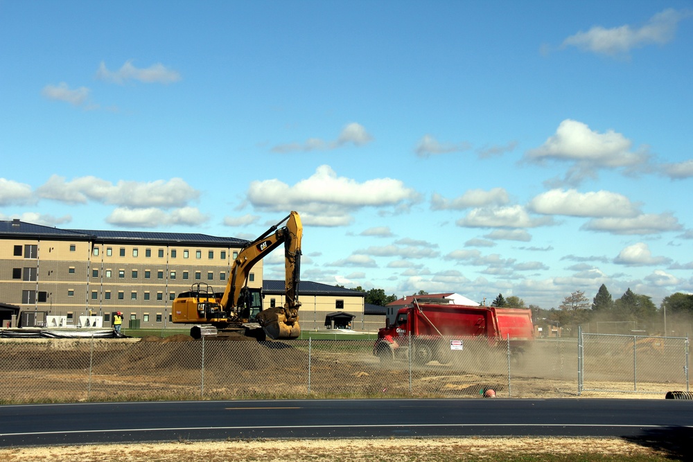 Infrastructure, excavation work underway for construction of third $28.08 million, four-story, 60,000-square-foot barracks at Fort McCoy