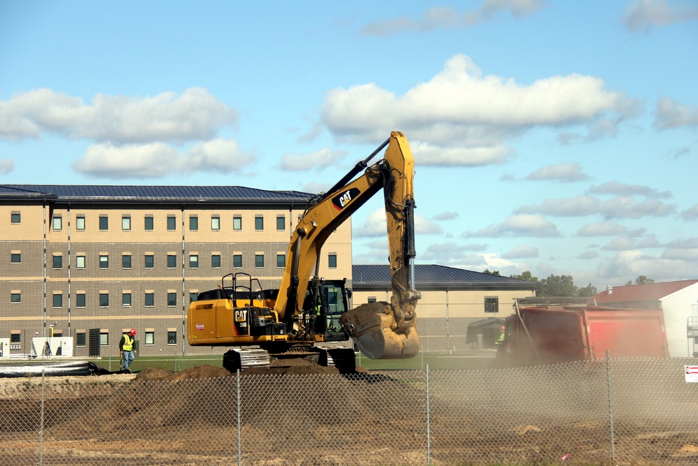 Infrastructure, excavation work underway for construction of third $28.08 million, four-story, 60,000-square-foot barracks at Fort McCoy