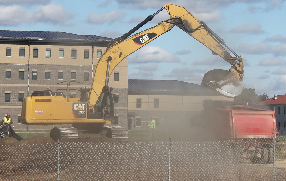 Infrastructure, excavation work underway for construction of third $28.08 million, four-story, 60,000-square-foot barracks at Fort McCoy