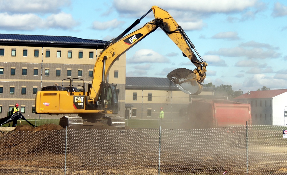 Infrastructure, excavation work underway for construction of third $28.08 million, four-story, 60,000-square-foot barracks at Fort McCoy