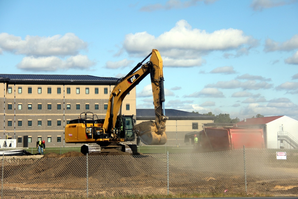 Infrastructure, excavation work underway for construction of third $28.08 million, four-story, 60,000-square-foot barracks at Fort McCoy