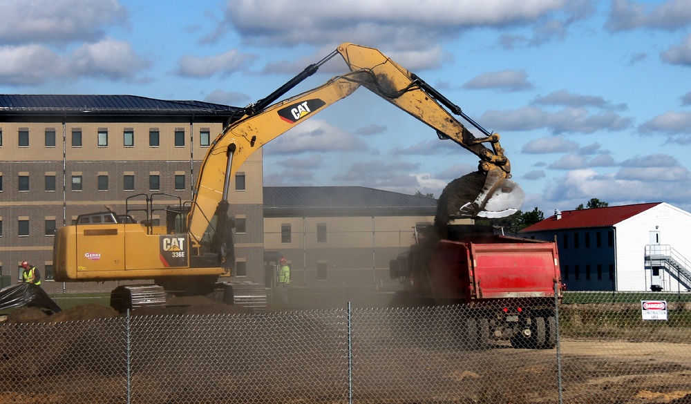 Infrastructure, excavation work underway for construction of third $28.08 million, four-story, 60,000-square-foot barracks at Fort McCoy