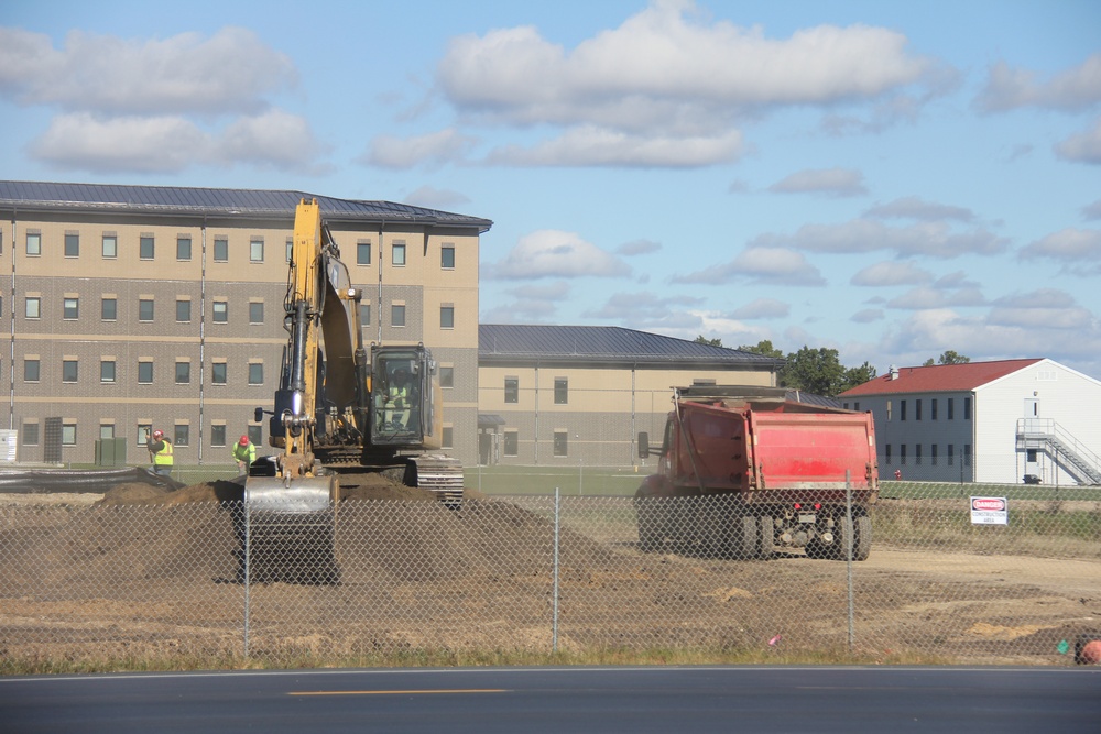 Infrastructure, excavation work underway for construction of third $28.08 million, four-story, 60,000-square-foot barracks at Fort McCoy