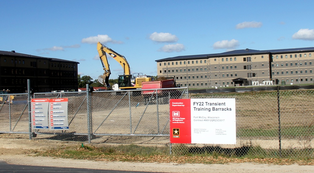 October 2023 barracks construction operations at Fort McCoy