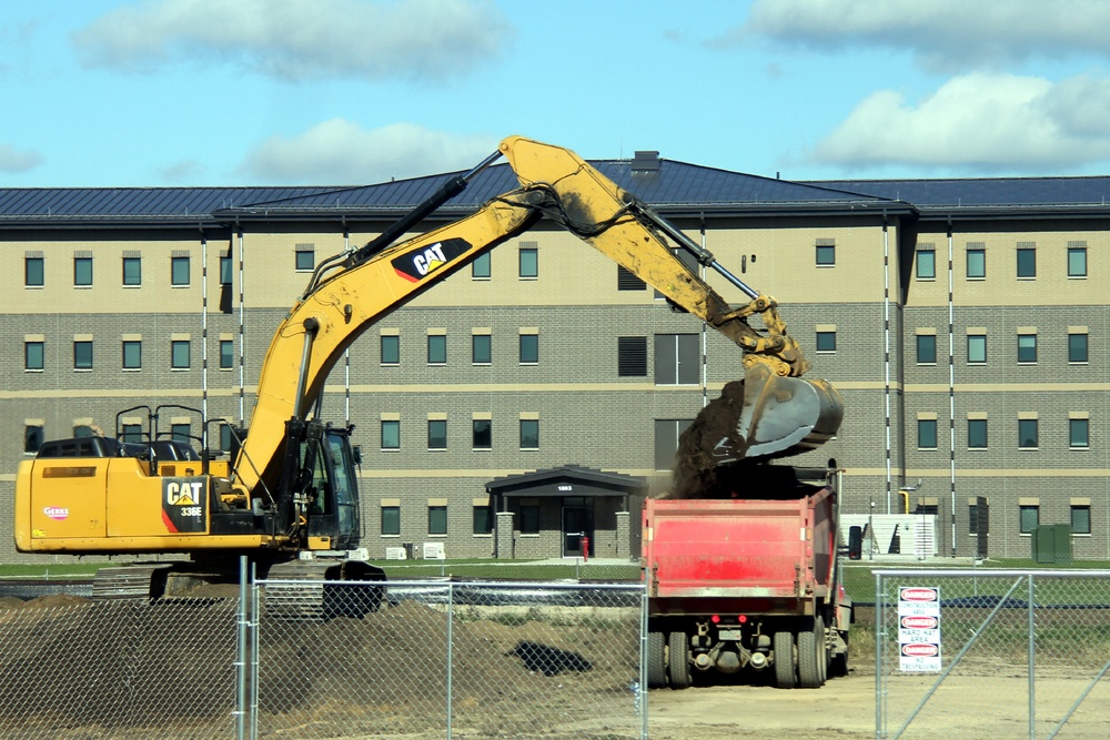 October 2023 barracks construction operations at Fort McCoy