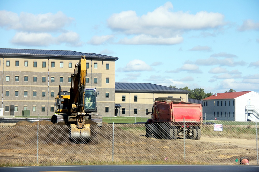 October 2023 barracks construction operations at Fort McCoy