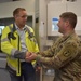 Frank Nesselberger, Deputy Director of the Technical Operations for the county of Landstuhl, shaking hands with Lt. Col. Paul Hester, Director of Environmental Health Sciences at Public Health Command Europe.
