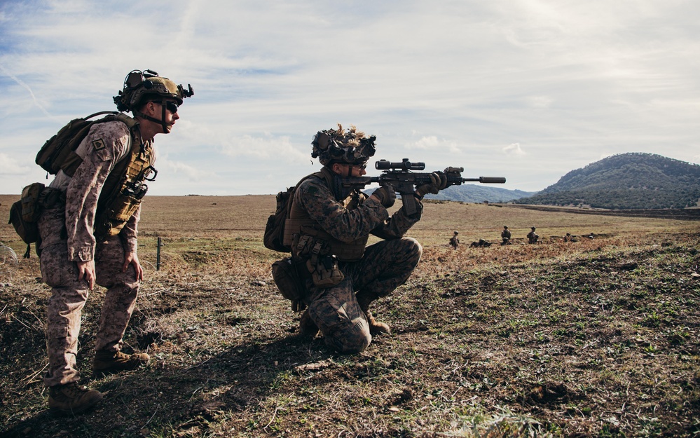 26th MEU(SOC) and Spanish Military Sharpen Infantry Tactics during Spanish Bilateral Exercise