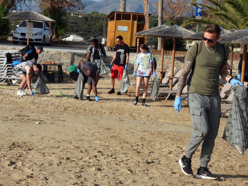 Beach Clean-up by USS Roosevelt Sailors