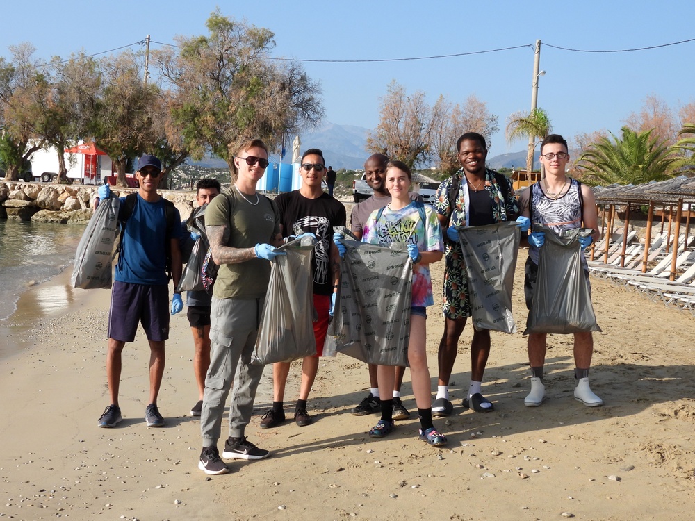 Beach Clean-up by USS Roosevelt Sailors