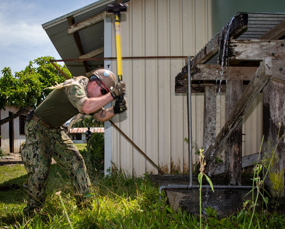 Pacific Partnership 2023 Seabees Break Ground at Mongniol Primary School