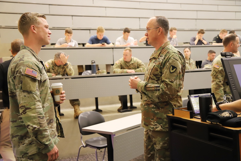 JMC’s commander returns to alma mater to speak to cadets