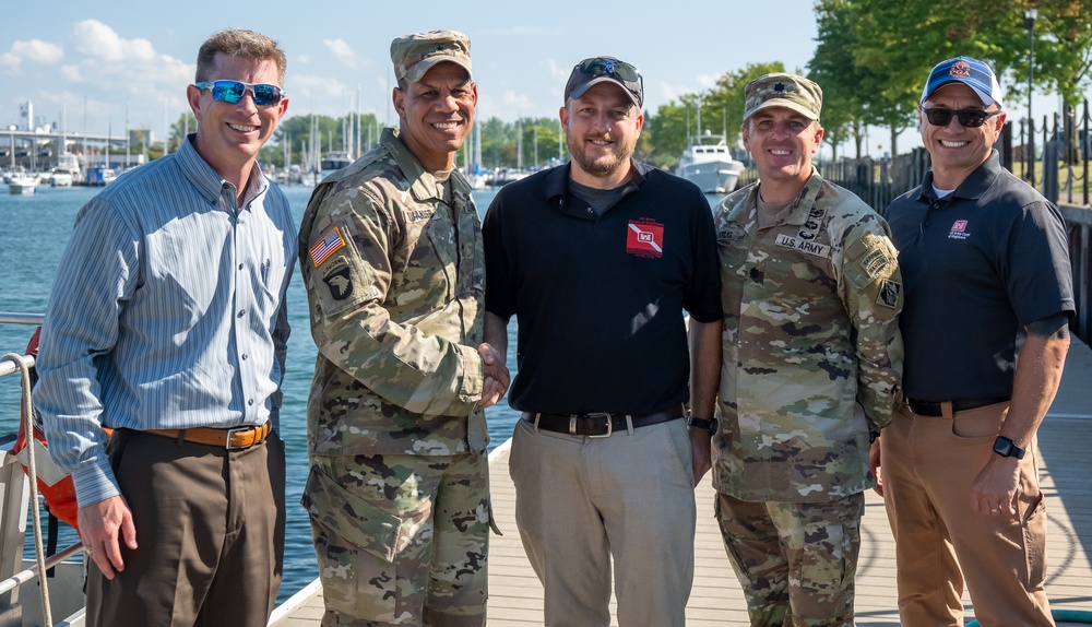 Brig. Gen. Mark Quander Tours Buffalo Harbor