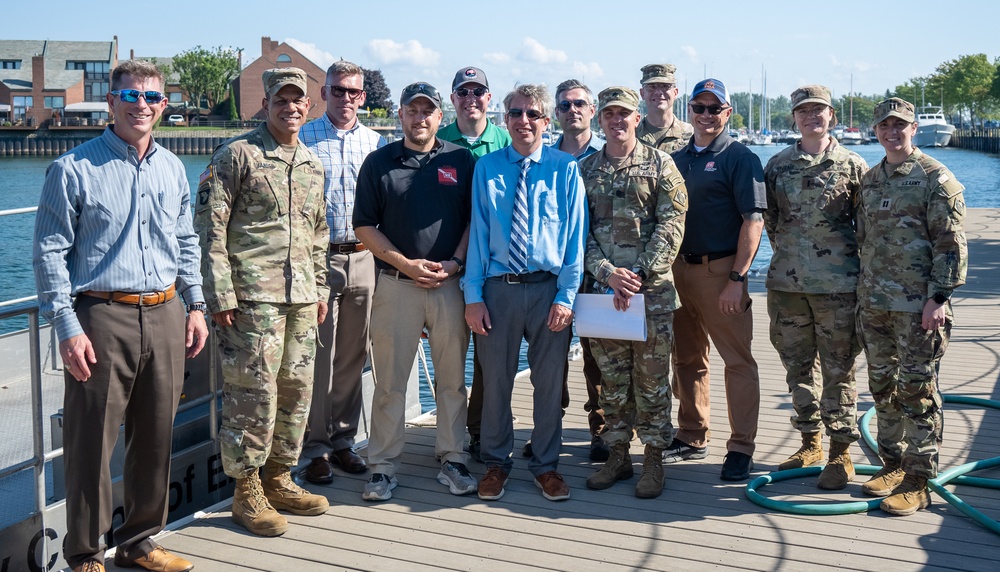 Brig. Gen. Mark Quander Tours Buffalo Harbor