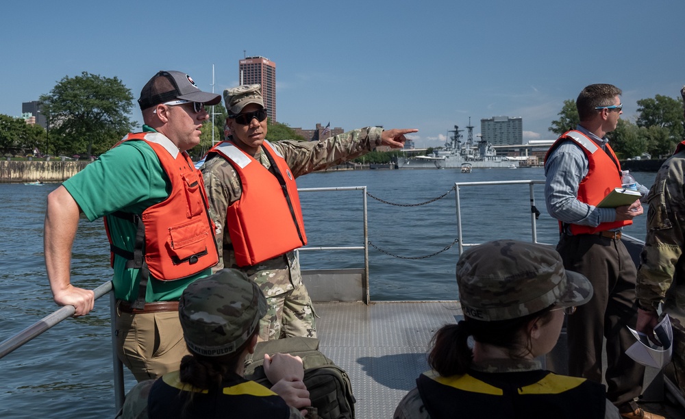 Brig. Gen. Mark Quander Tours Buffalo Harbor