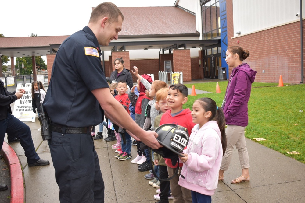 JBLM firefighters introduce fire safety to local students