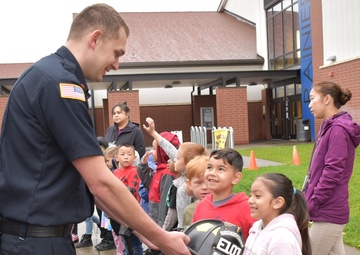 JBLM firefighters introduce fire safety to local students