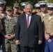 Secretary of the Navy Visits with Marines