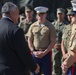 Secretary of the Navy Visits with Marines