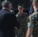 Secretary of the Navy Visits with Marines