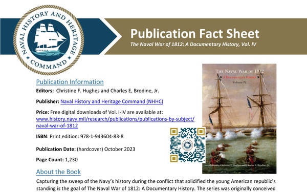 NHHC releases final volume in War of 1812 series