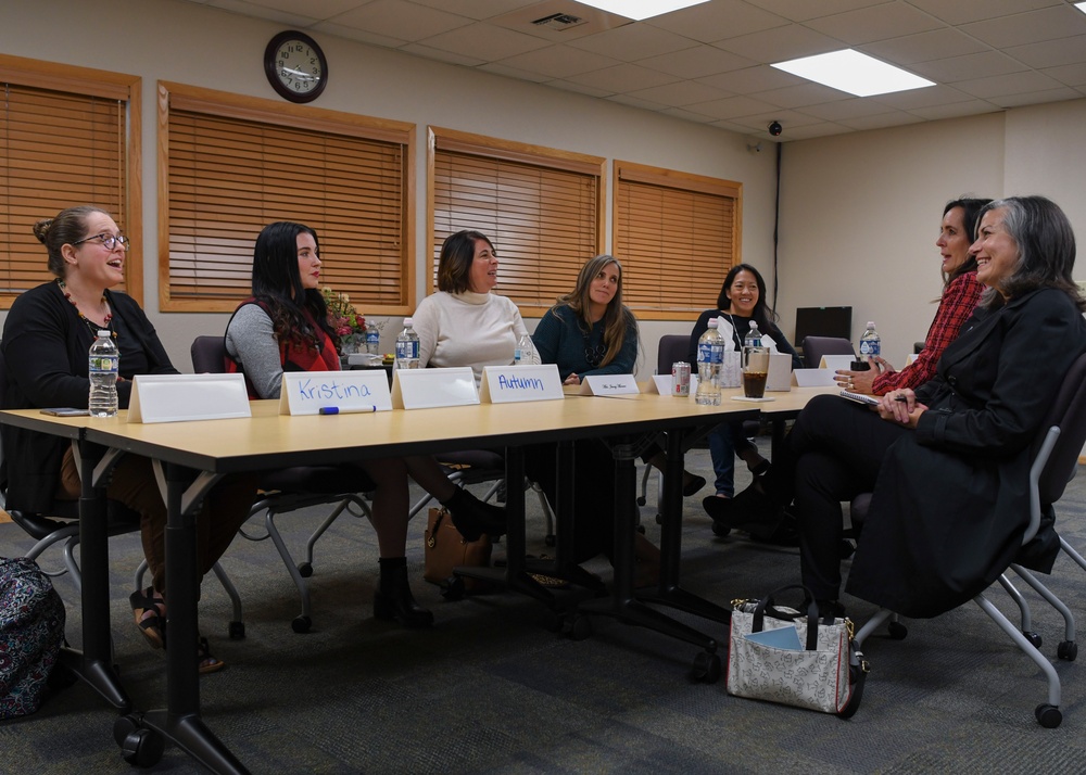 VCSAF spouse tours Grand Forks AFB, visits with Key Spouses