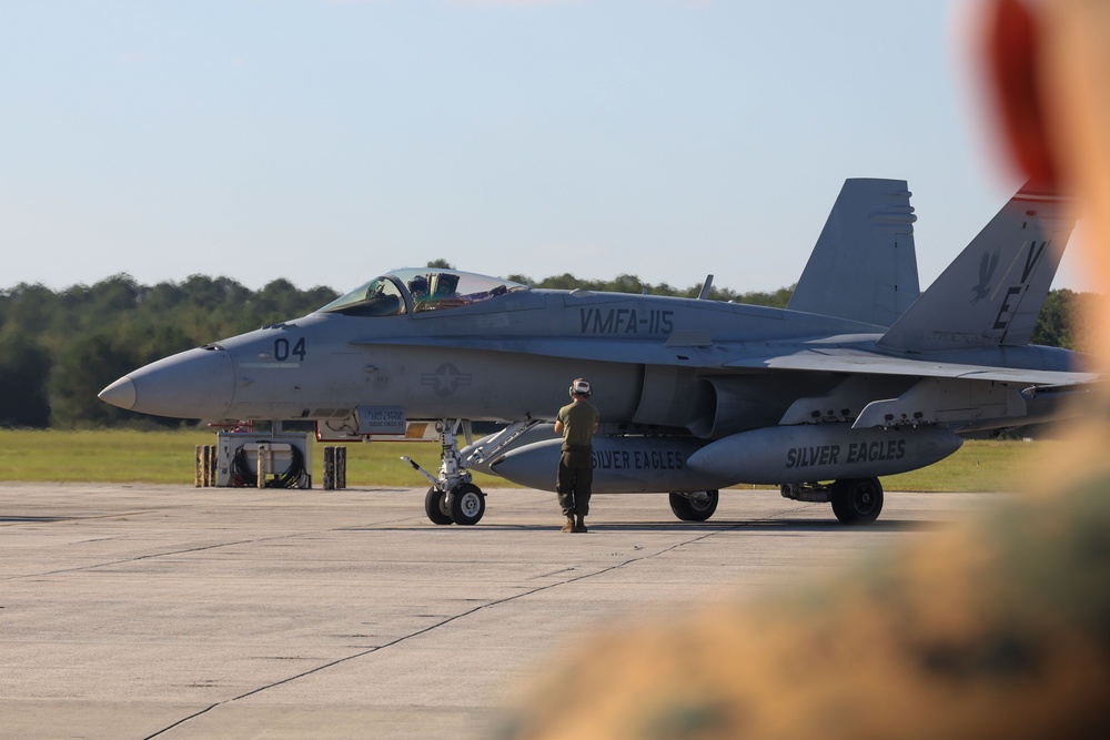 VMFA-115 returns from a UDP