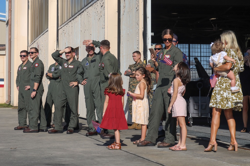 VMFA-115 returns from a UDP