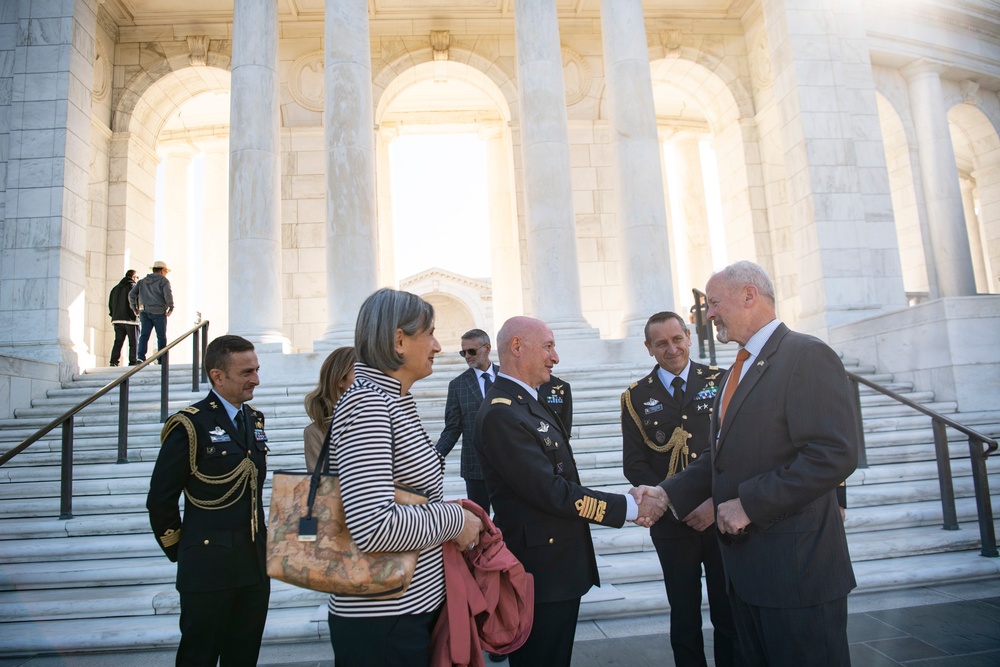 Italian Air Force Chief of Staff Lt. Gen. Luca Goretti Participates in a Public Wreath-Laying Ceremony at the Tomb of the Unknown Soldier