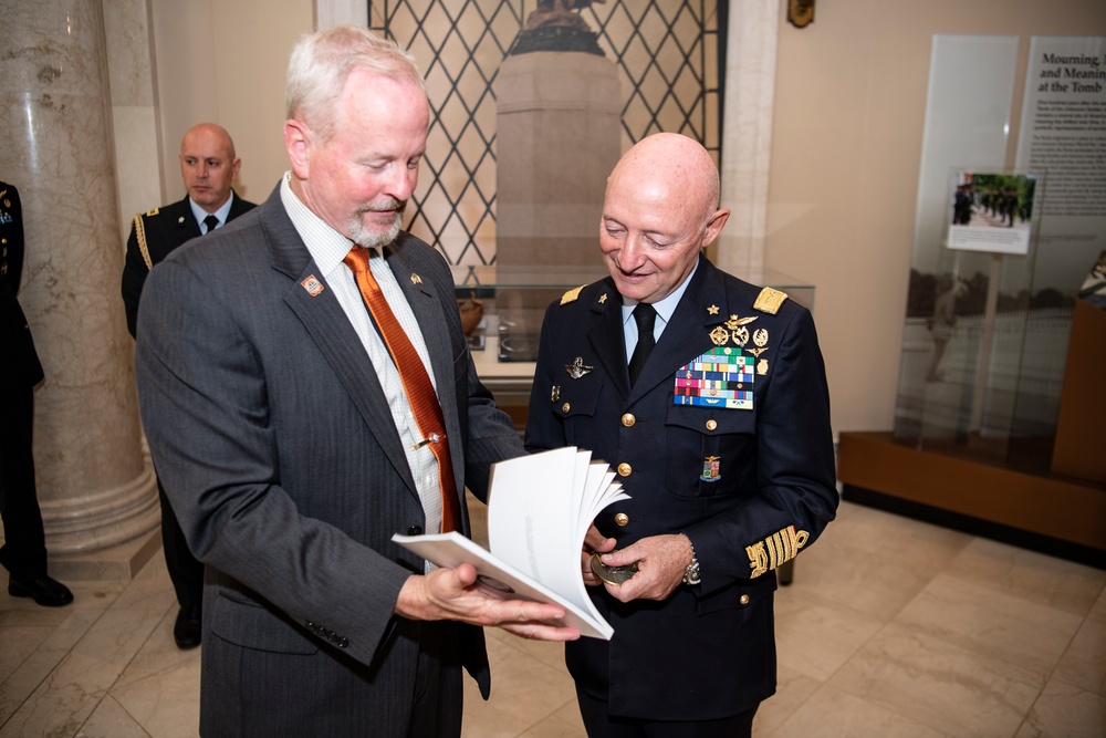 Italian Air Force Chief of Staff Lt. Gen. Luca Goretti Participates in a Public Wreath-Laying Ceremony at the Tomb of the Unknown Soldier