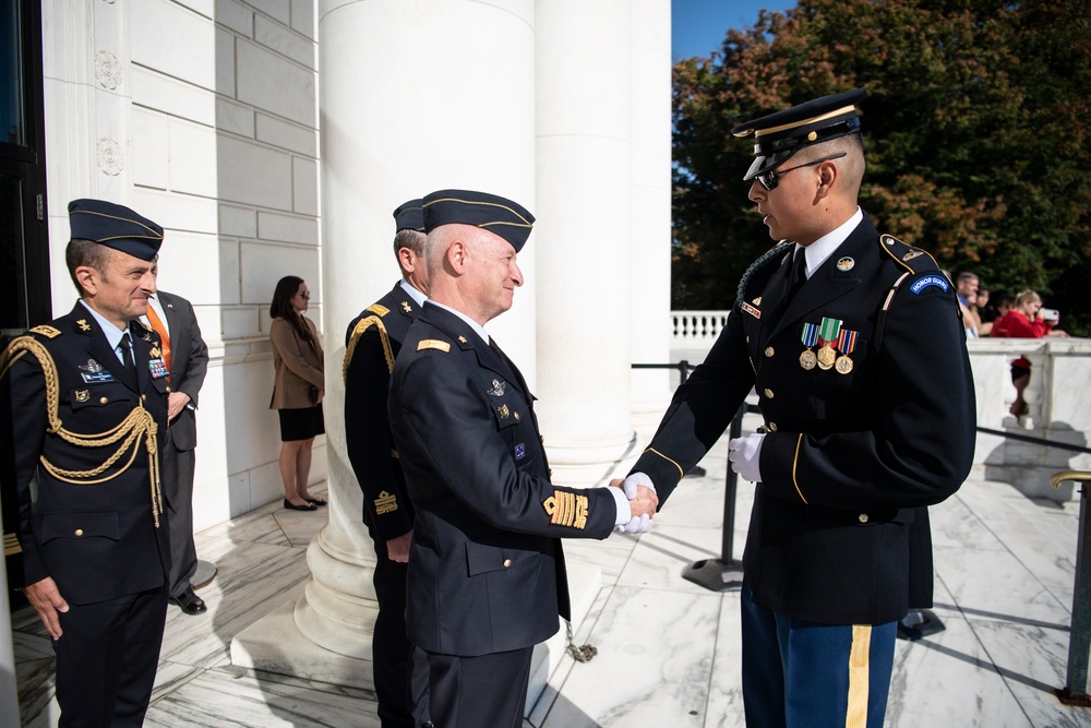 Italian Air Force Chief of Staff Lt. Gen. Luca Goretti Participates in a Public Wreath-Laying Ceremony at the Tomb of the Unknown Soldier