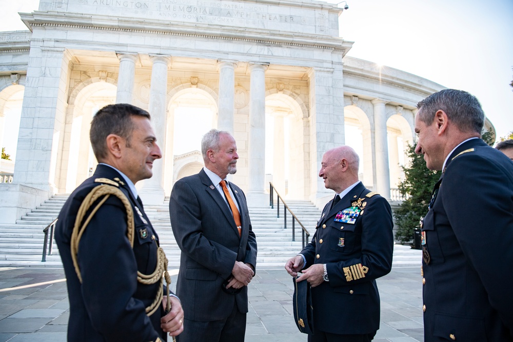 Italian Air Force Chief of Staff Lt. Gen. Luca Goretti Participates in a Public Wreath-Laying Ceremony at the Tomb of the Unknown Soldier