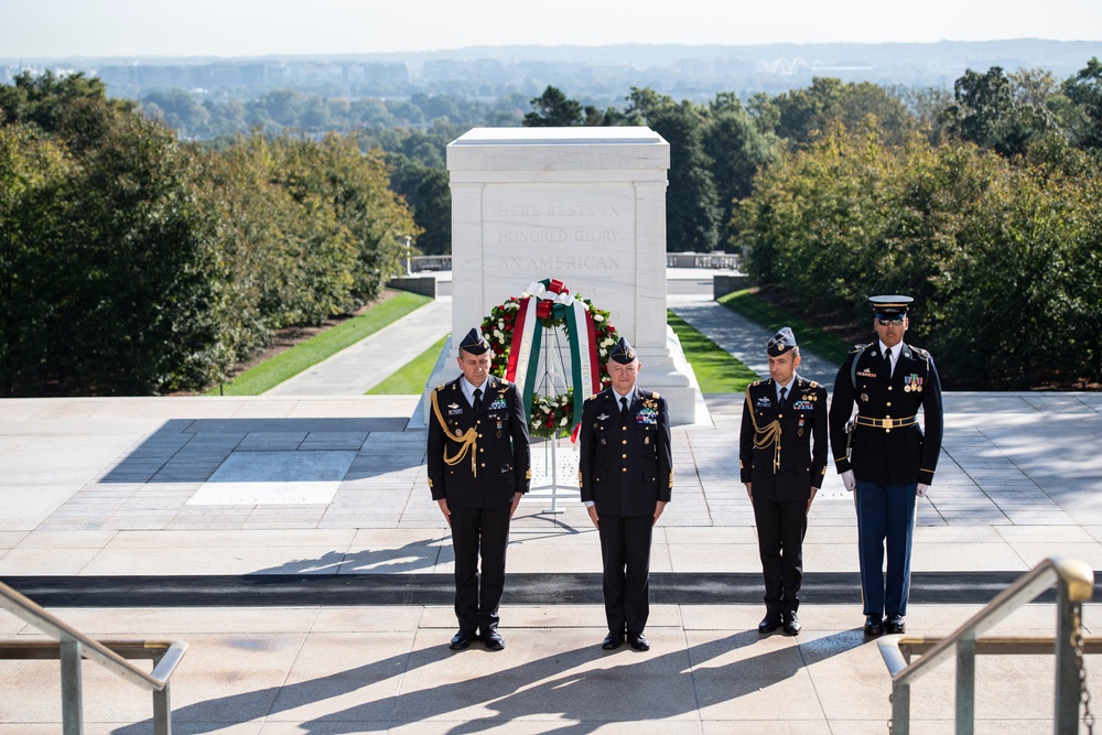 Italian Air Force Chief of Staff Lt. Gen. Luca Goretti Participates in a Public Wreath-Laying Ceremony at the Tomb of the Unknown Soldier