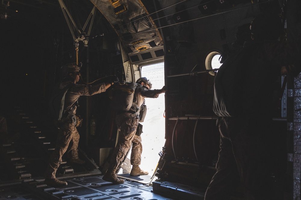 U.S. Marines attached to 8th Engineer Support Battalion Conduct Air Delivery Operations