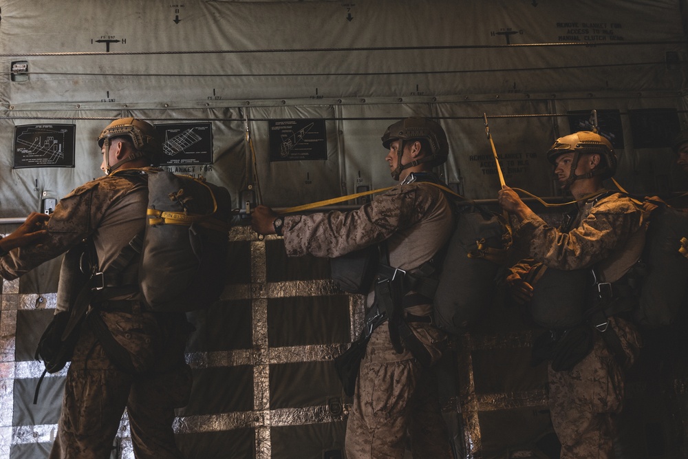 U.S. Marines attached to 8th Engineer Support Battalion Conduct Air Delivery Operations