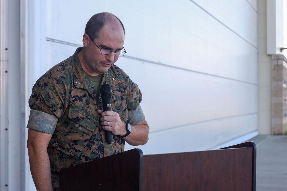 VMFA-533's Change of Command ceremony